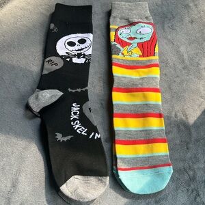 A NIGHTMARE BEFORE CHRISTMAS JACK SKELLINGTON SOCKS HALLOWEEN SOCKS NEW  #371